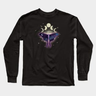 Galaxy Luna Moth Long Sleeve T-Shirt